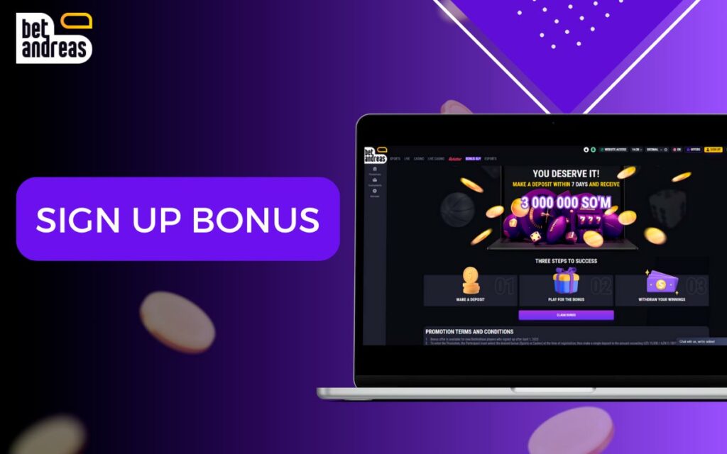 Get 100% Sign up Bonus + 250 Free Spins on Burning Wins at Andreas Casino